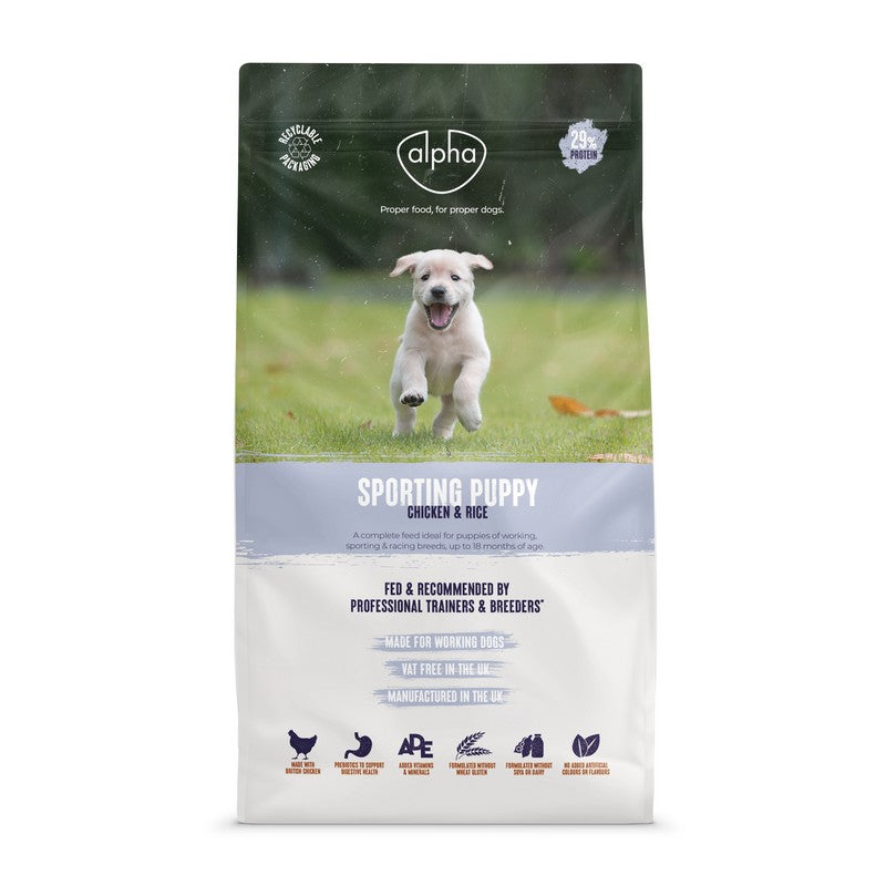 Alpha Sporting Puppy with Chicken & Rice 15kg