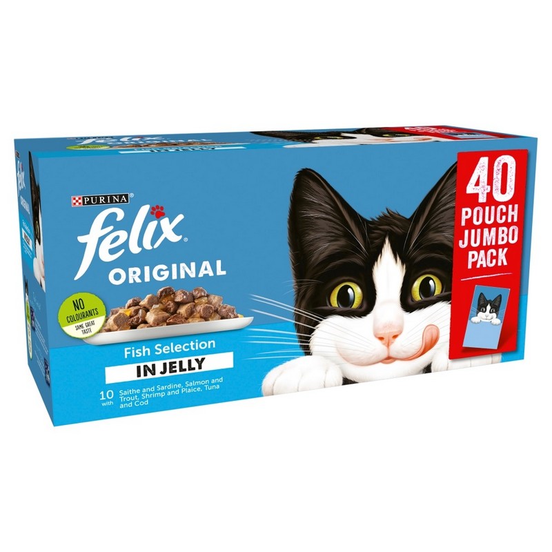 Felix Pouch Fish Selection in Jelly 40 x 85g