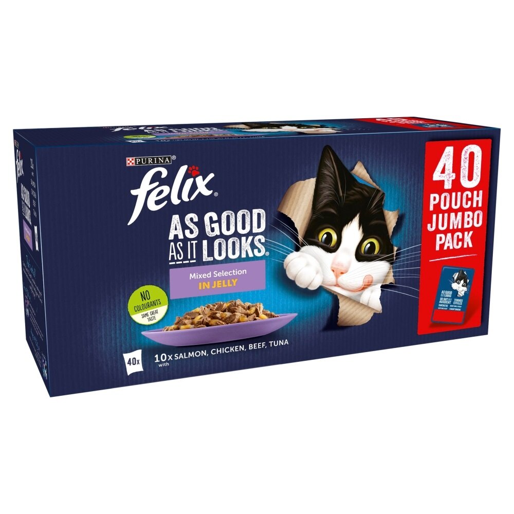 Felix As Good As It Looks Mixed Selection in Jelly Pouches 40 x 100g